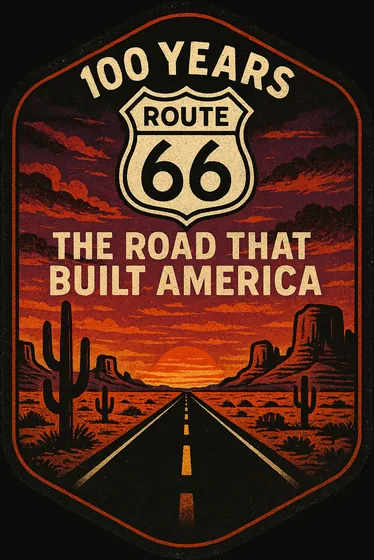 ROUTE 66 centennial artwork — the open road