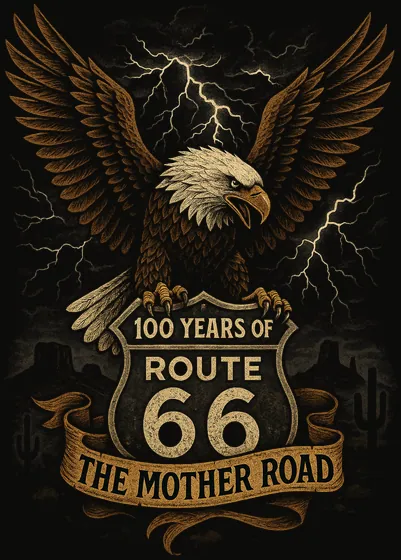 ROUTE 66 centennial artwork — eagle