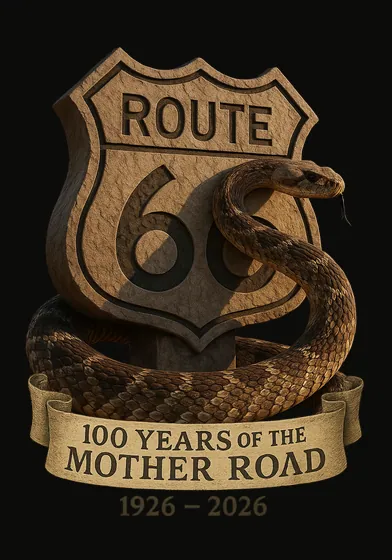 ROUTE 66 centennial artwork — snake