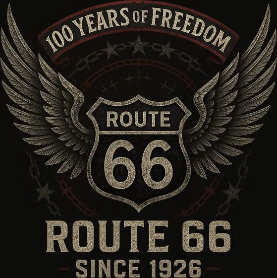 ROUTE 66 centennial artwork — shield