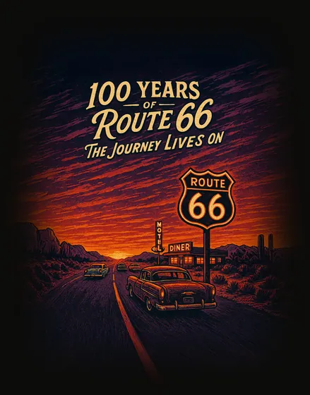 ROUTE 66 centennial artwork — the open road