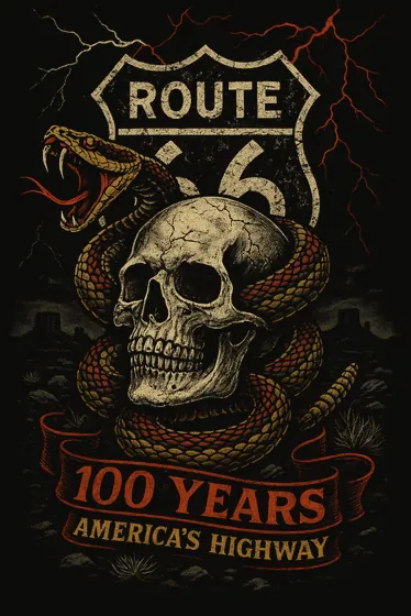 ROUTE 66 centennial artwork — snake