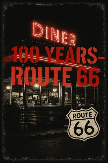 ROUTE 66 centennial artwork — diner