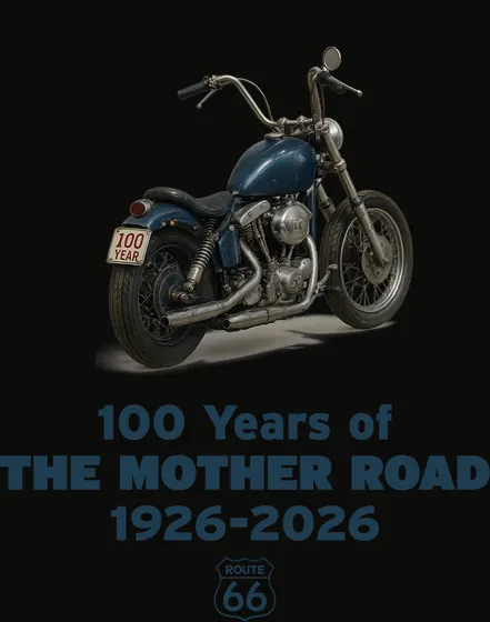ROUTE 66 centennial artwork — motorcycle