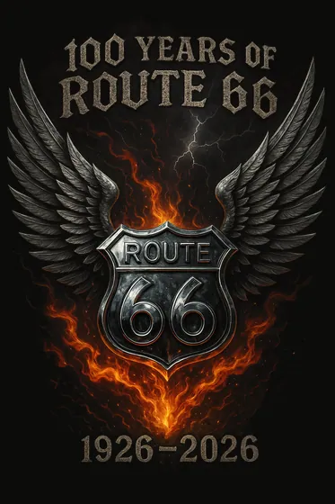 ROUTE 66 centennial artwork — shield