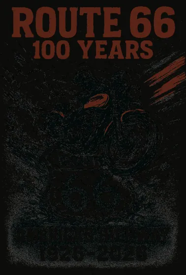 ROUTE 66 centennial artwork — motorcycle